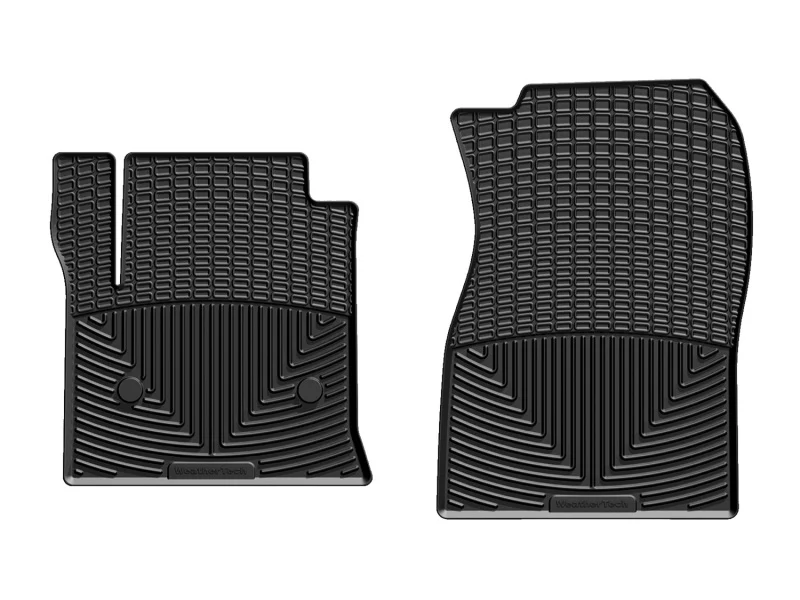 WeatherTech 14+ Chevrolet Silverado Front Rubber Mats - Black - Image 2