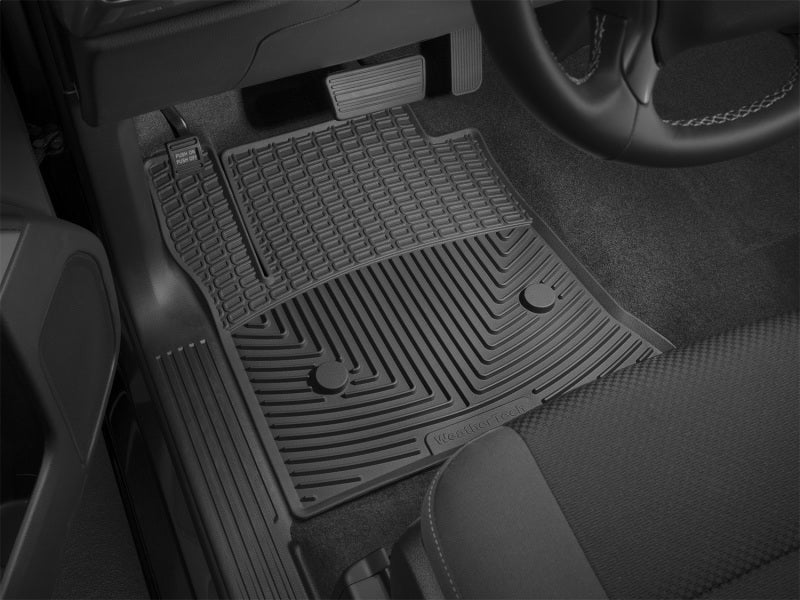 WeatherTech 14+ Chevrolet Silverado Front Rubber Mats - Black - Image 4