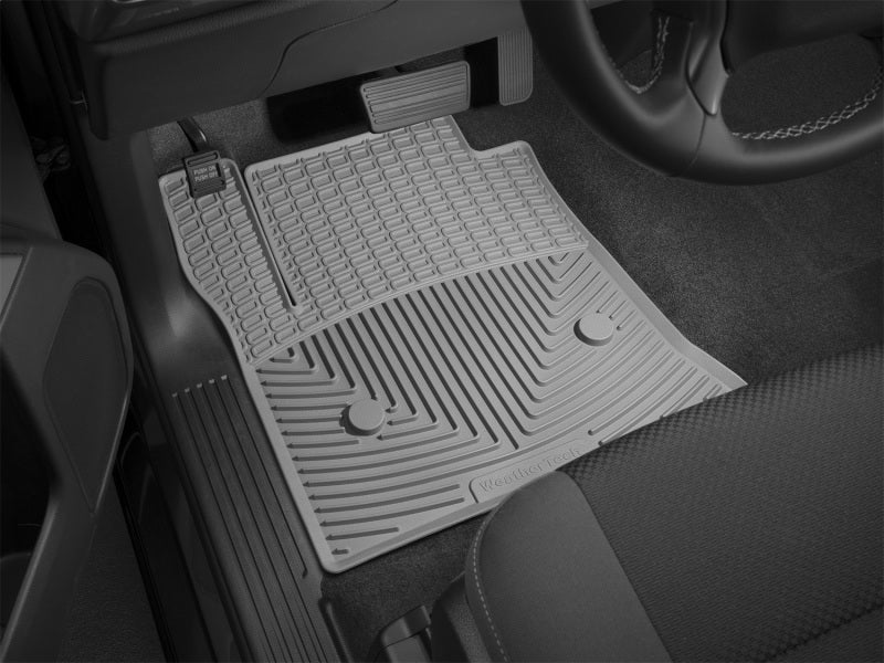 WeatherTech 14+ Chevrolet Silverado Front Rubber Mats - Grey - Image 4