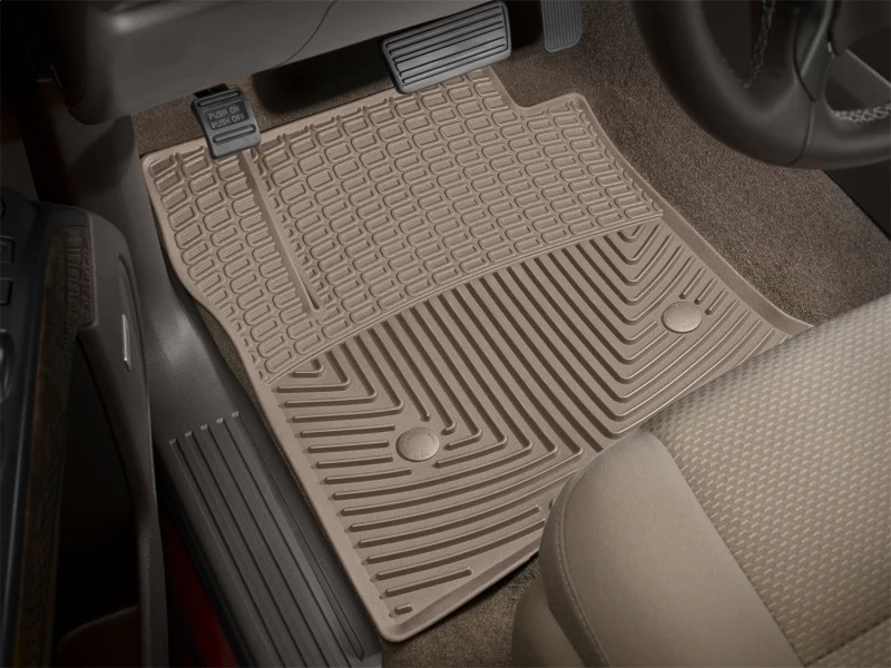 WeatherTech 14+ Chevrolet Silverado Front Rubber Mats - Tan - Image 4