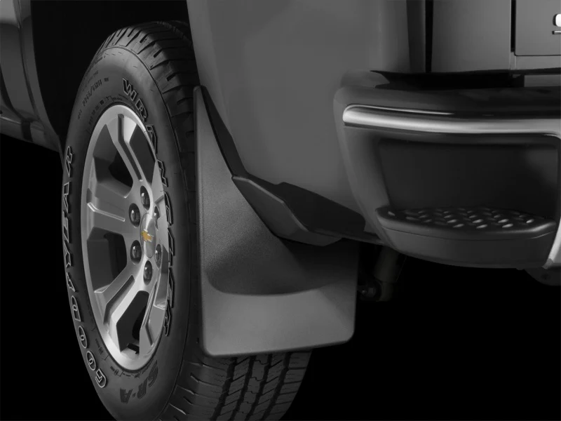 WeatherTech 14+ Chevrolet Silverado No Drill Mudflaps - Black - Image 5