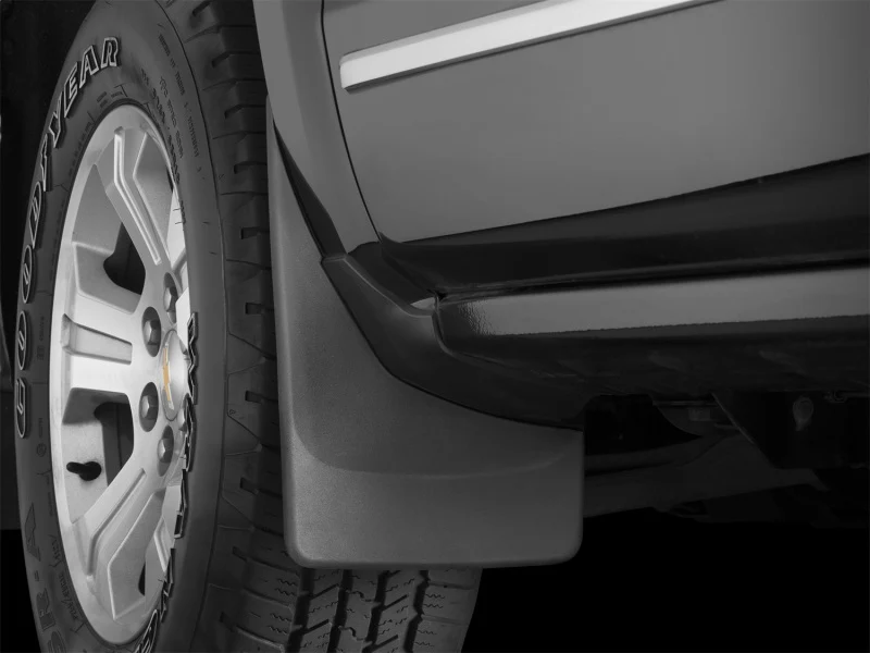 WeatherTech 14+ Chevrolet Silverado No Drill Mudflaps - Black - Image 5