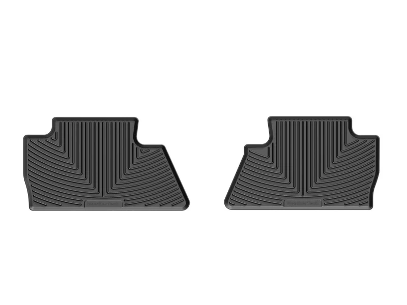 WeatherTech 14+ Chevrolet Silverado Rear Rubber Mats - Black - Image 2