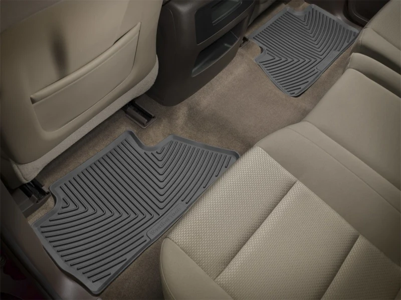 WeatherTech 14+ Chevrolet Silverado Rear Rubber Mats - Black - Image 4