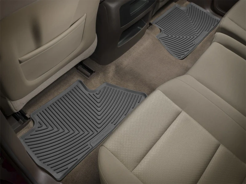 WeatherTech 14+ Chevrolet Silverado Rear Rubber Mats - Black - Image 5
