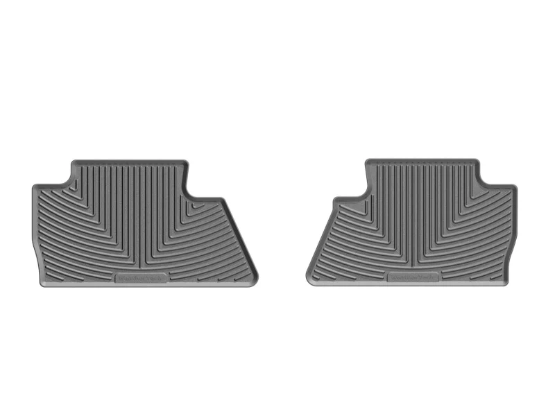 WeatherTech 14+ Chevrolet Silverado Rear Rubber Mats - Grey - Image 2