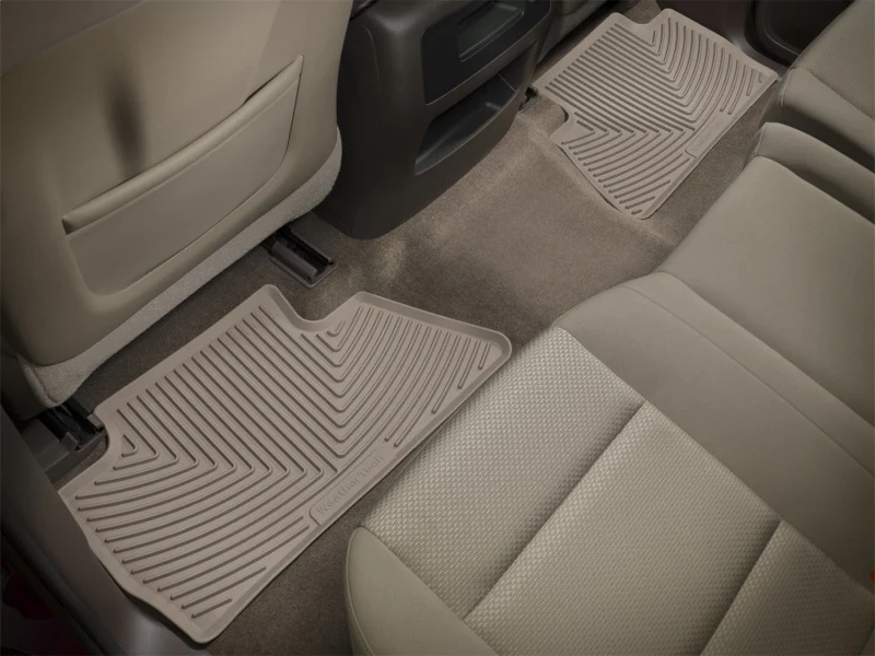 WeatherTech 14+ Chevrolet Silverado Rear Rubber Mats - Tan - Image 5