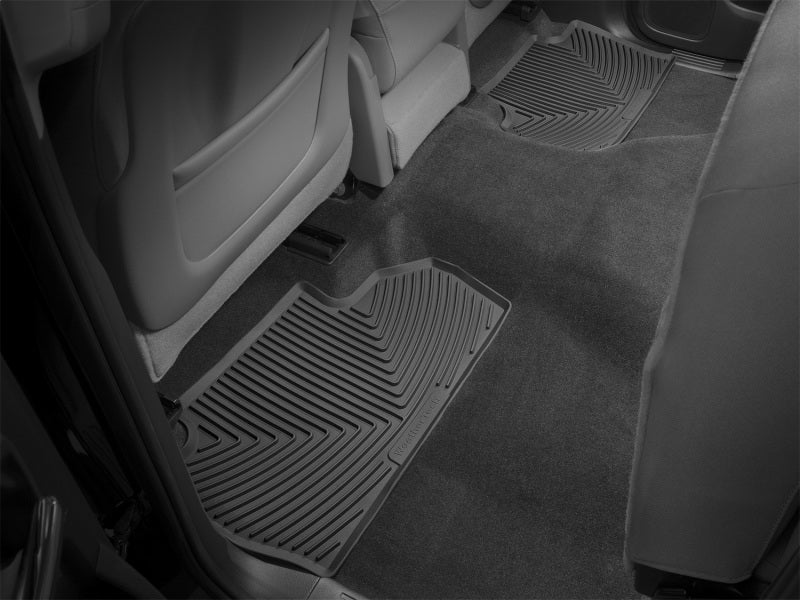 WeatherTech 14+ Chevrolet Silverado Rear Rubber Mats - Black - Image 5
