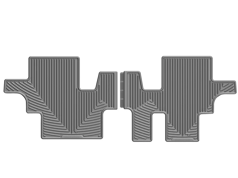 WeatherTech 14+ Chevrolet Silverado Rear Rubber Mats - Grey - Image 2