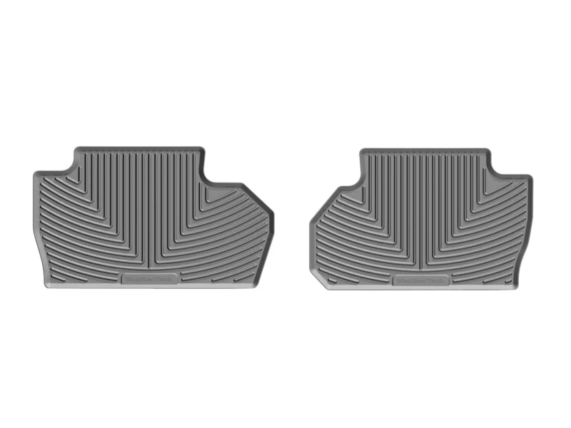 WeatherTech 14+ Chevrolet Silverado Rear Rubber Mats - Grey - Image 3