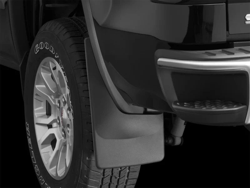 WeatherTech 14+ GMC Sierra/Sierra Denali No Drill Mudflaps - Black - Image 4