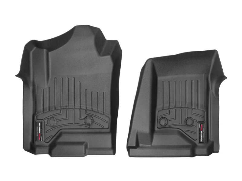 WeatherTech 15+ GMC Sierra/Denali 3500HD Vinyl Front FloorLiner BLK - Crew Cab (no 4x4 Floorshifter) - Image 2