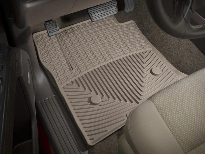 WeatherTech 17+ Ford F-250 / F-350 / F-450 / F-550 Crew Cab Rear Rubber Mats - Tan - Image 2