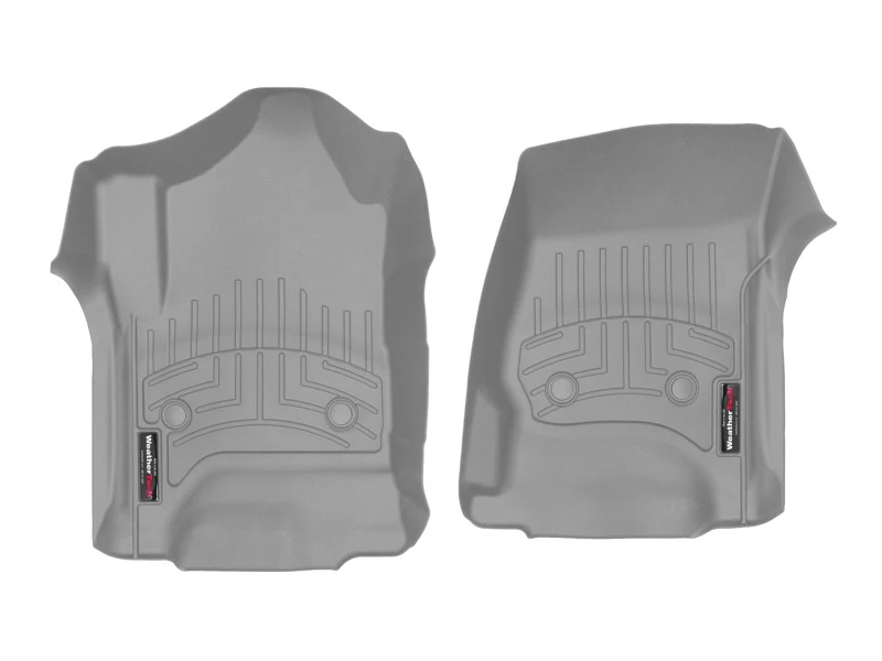 WeatherTech 2014+ Chevrolet Silverado 1500 Front FloorLiner - Grey (Fits w/ Floor Mounted Shifter) - Image 2