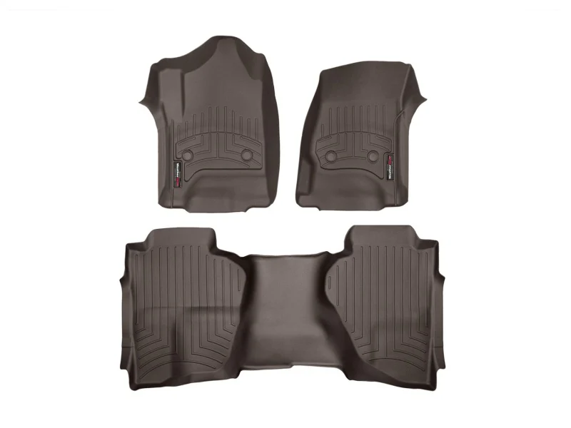 WeatherTech 2014+ Chevrolet Silverado Cocoa Front & Rear Floorliners - Image 2