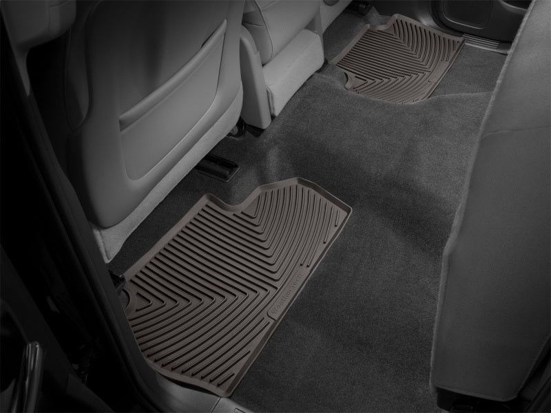 WeatherTech 2014+ Chevrolet Silverado Rear Rubber Mats - Cocoa - Image 3