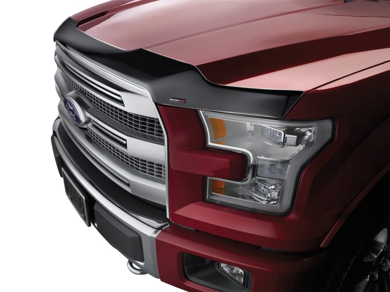 WeatherTech 2015+ GMC Sierra Stone and Bug Deflector - Dark Smoke - Image 2