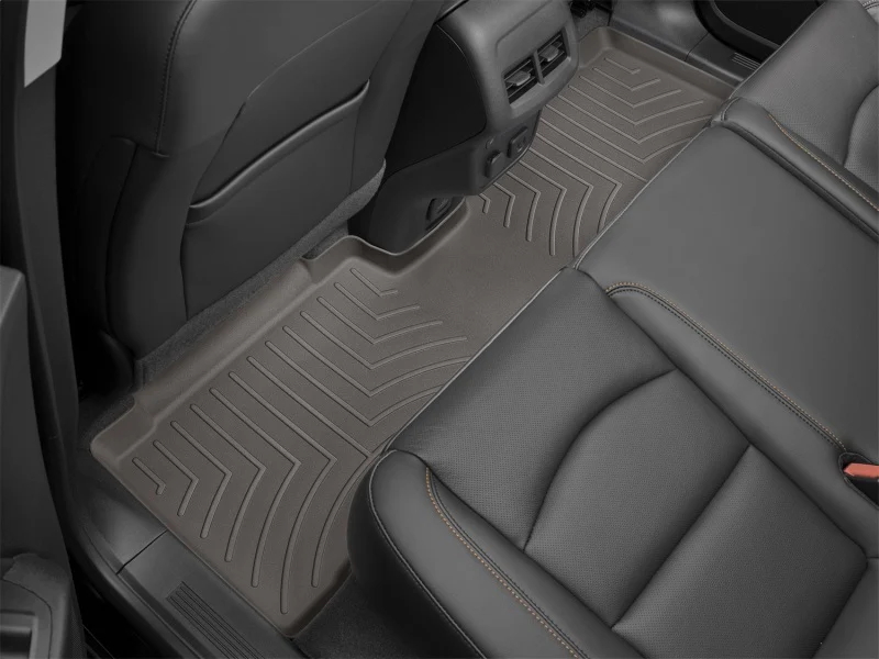 WeatherTech 2019+ Chevrolet Silverado 1500 CC w/1st Row Bucket & Rear Storg. Rear FloorLiner - Cocoa - Image 2