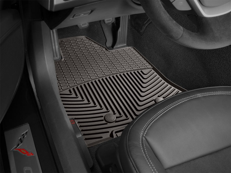 WeatherTech 2019+ Chevrolet Silverado 1500 Crew Cab Front Rubber Mats - Cocoa - Image 2