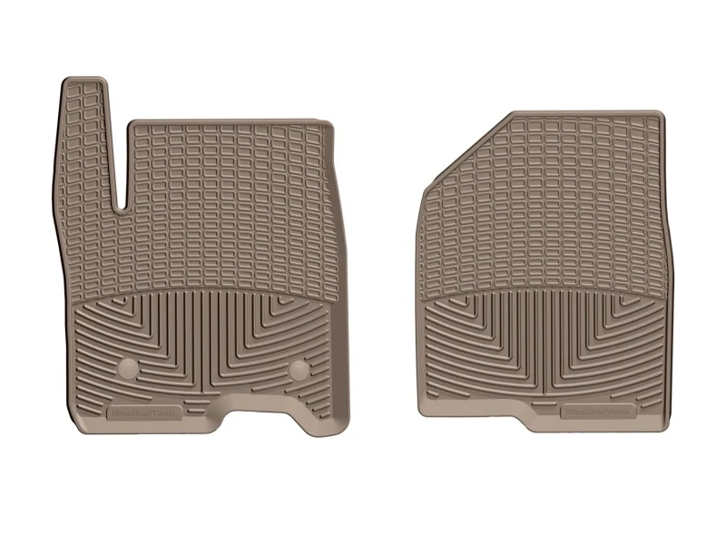 WeatherTech 2019+ Chevrolet Silverado 1500 Crew Cab Front Rubber Mats - Tan - Image 2