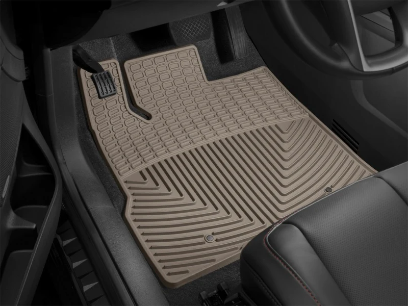 WeatherTech 2019+ Chevrolet Silverado 1500 Crew Cab Front Rubber Mats - Tan - Image 4
