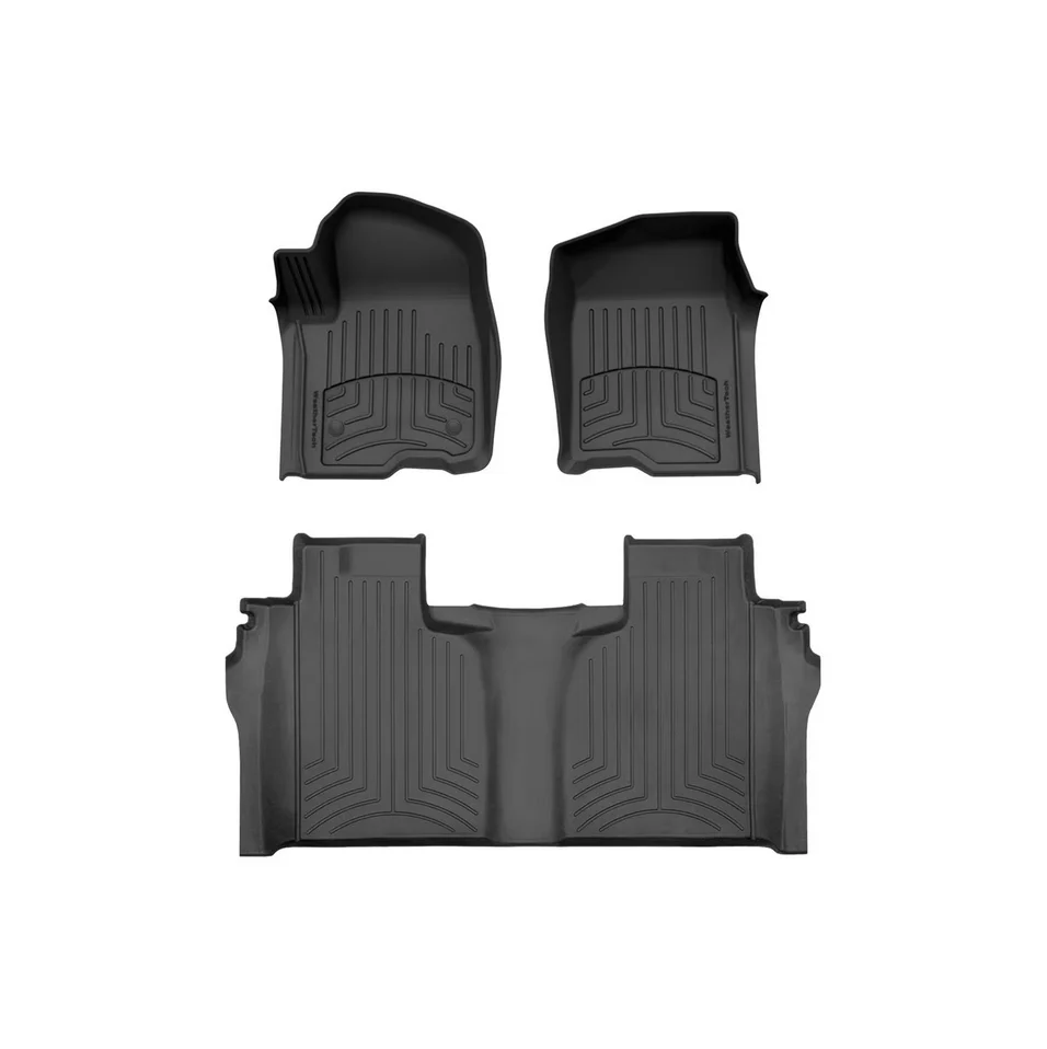 WeatherTech 2019+ Chevrolet Silverado 1500 Front and Rear FloorLiner HP - Black