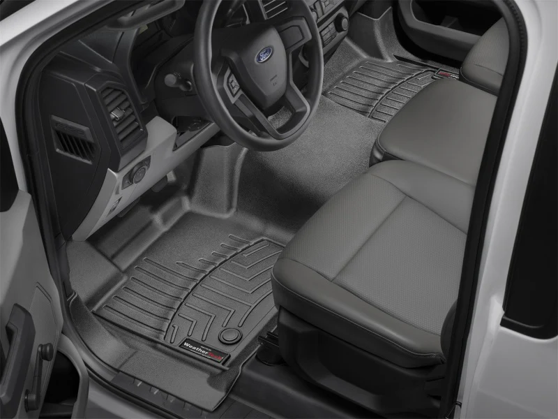 WeatherTech 2019+ Chevrolet Silverado 1500 Reg Cab (Vinyl Floors) Rear FloorLiner - Black