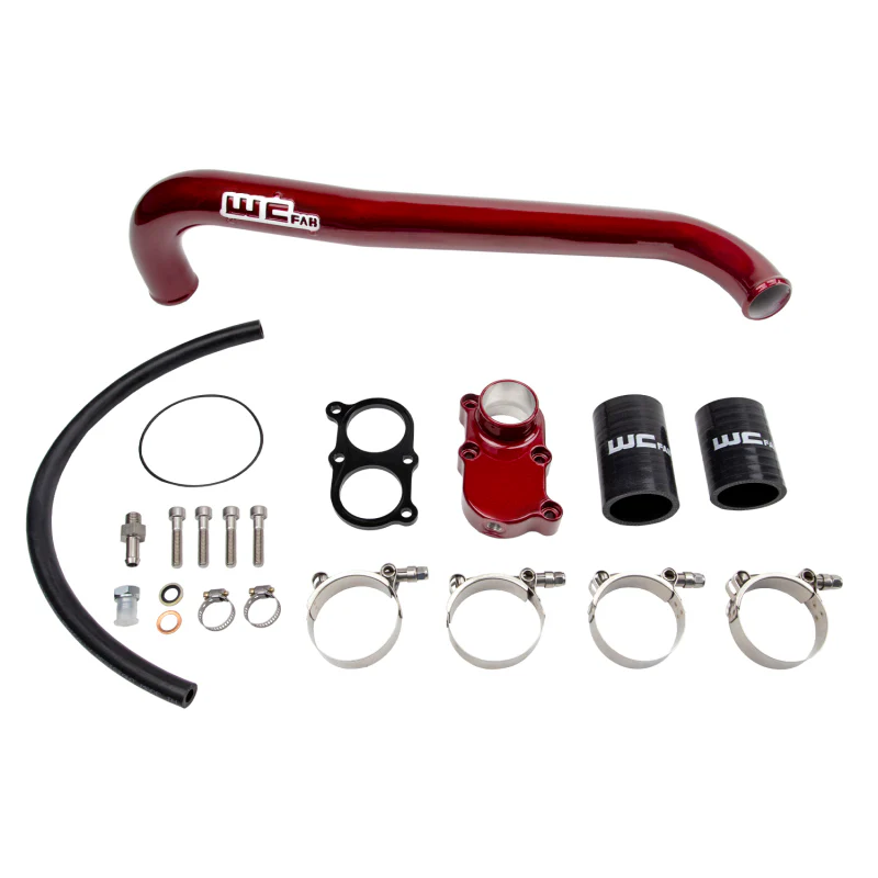Wehrli 01-05 6.6L LB7/LLY Duramax Thermostat Housing & Upper Coolant Pipe Kit - Brizzle Blue - Image 4