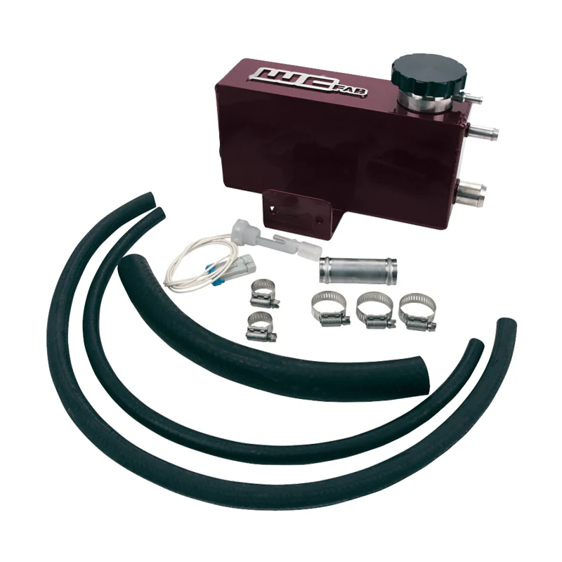 Wehrli 01-06 Chevrolet 6.6L LB7/LLY/LBZ Duramax Twin Turbo Style Coolant Tank Kit - Gloss Black - Image 2