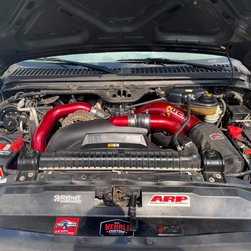 Wehrli 03-07 Ford 6.0L Powerstroke 4in Intake Kit - Gun Metal - Image 4