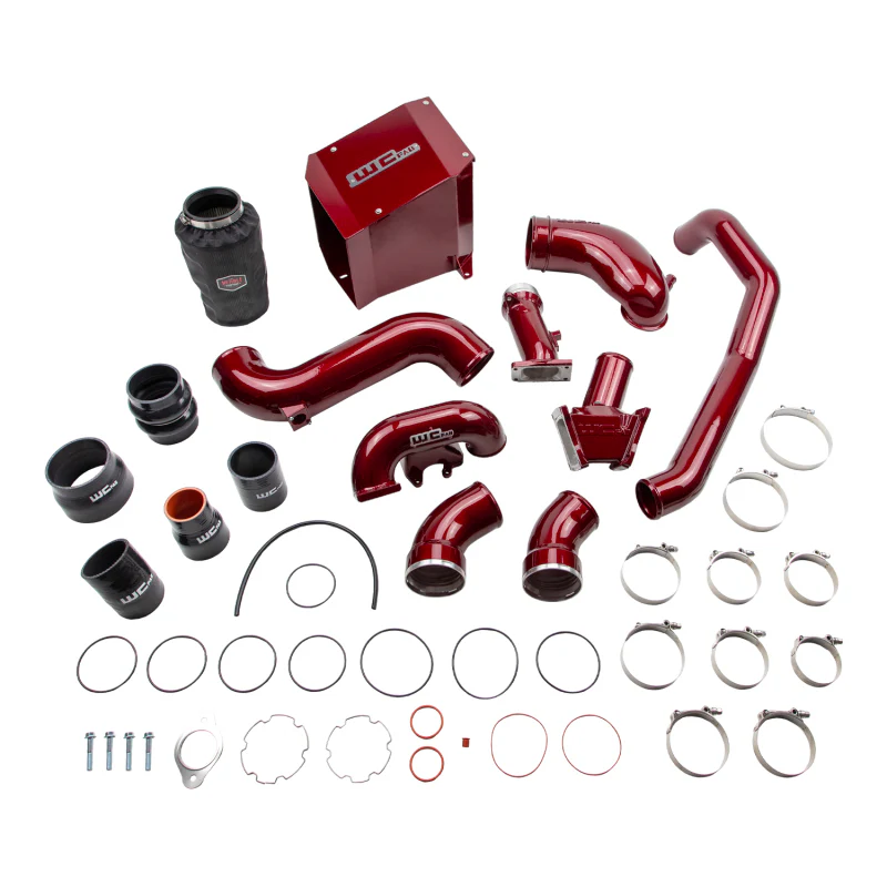 Wehrli 06-07 Chevrolet Duramax 6.6L LBZ Stage 2 High Flow Intake Bundle Kit - WCFab Red - Image 3