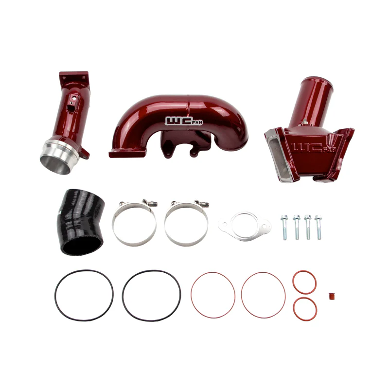 Wehrli 06-07 Chevrolet Duramax LBZ 3in. Y-Bridge Kit - WCFab Red - Image 6