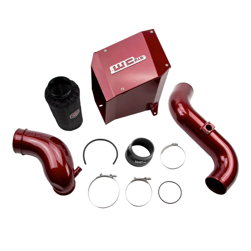 Wehrli 07.5-10 Chevrolet Duramax LMM 4in Intake Kit Stage 2 - WCFab Red - Image 3