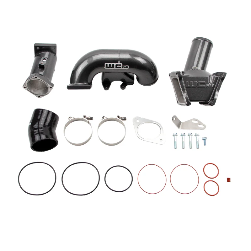 Wehrli 2007.5-10 Chevrolet Duramax LMM 3in. Y-Bridge Kit - Chevy Orange - Image 5