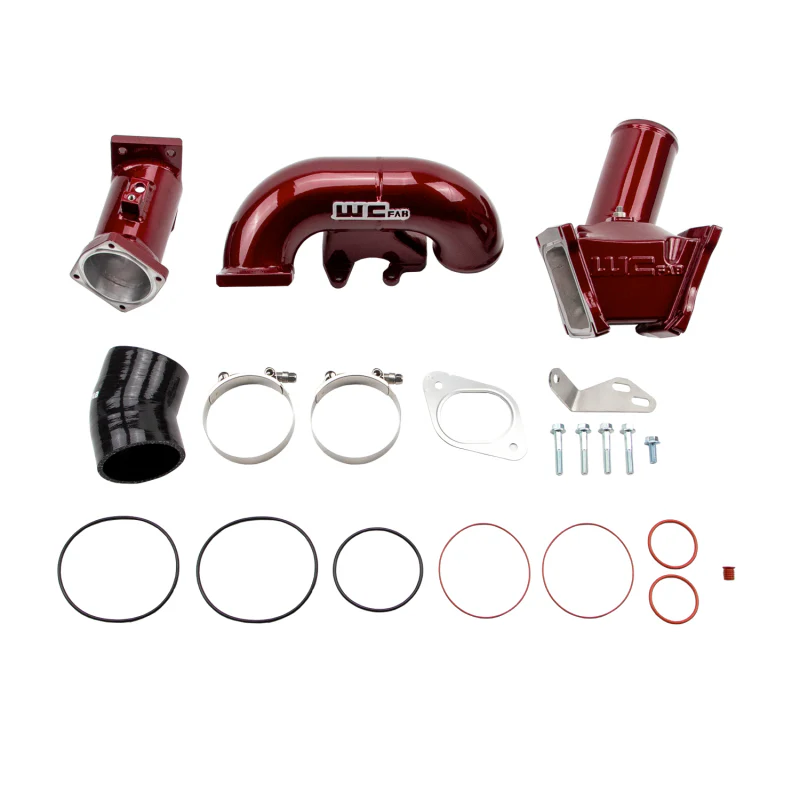 Wehrli 2007.5-2010 LMM Duramax High Flow 3in Y-Bridge Kit- WCFab Red - Image 6