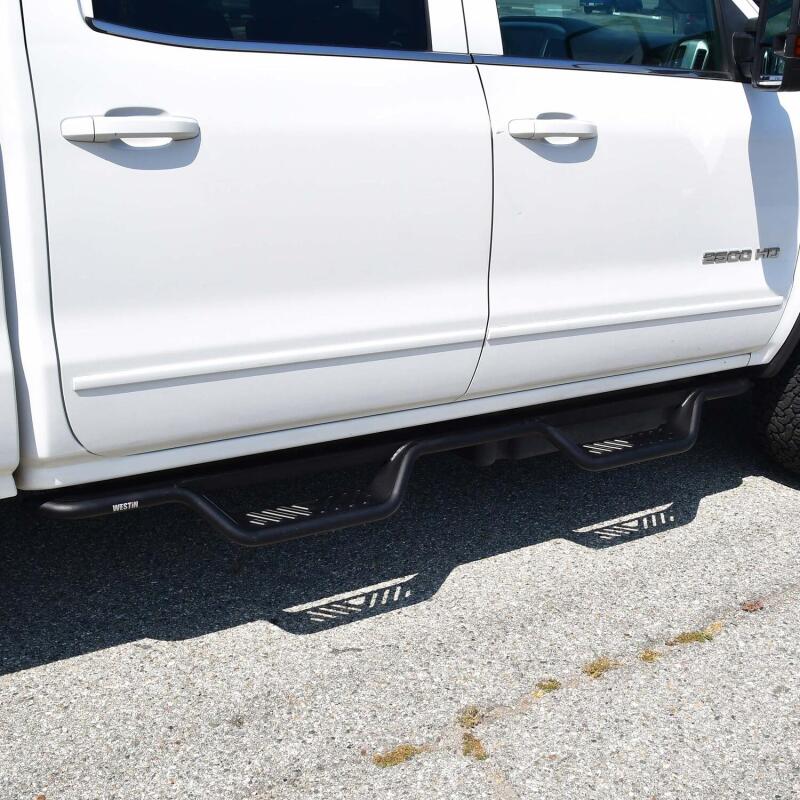 Westin 04-13 Chevrolet Silverado Outlaw Drop Nerf Step Bar - Textured Black - Image 5