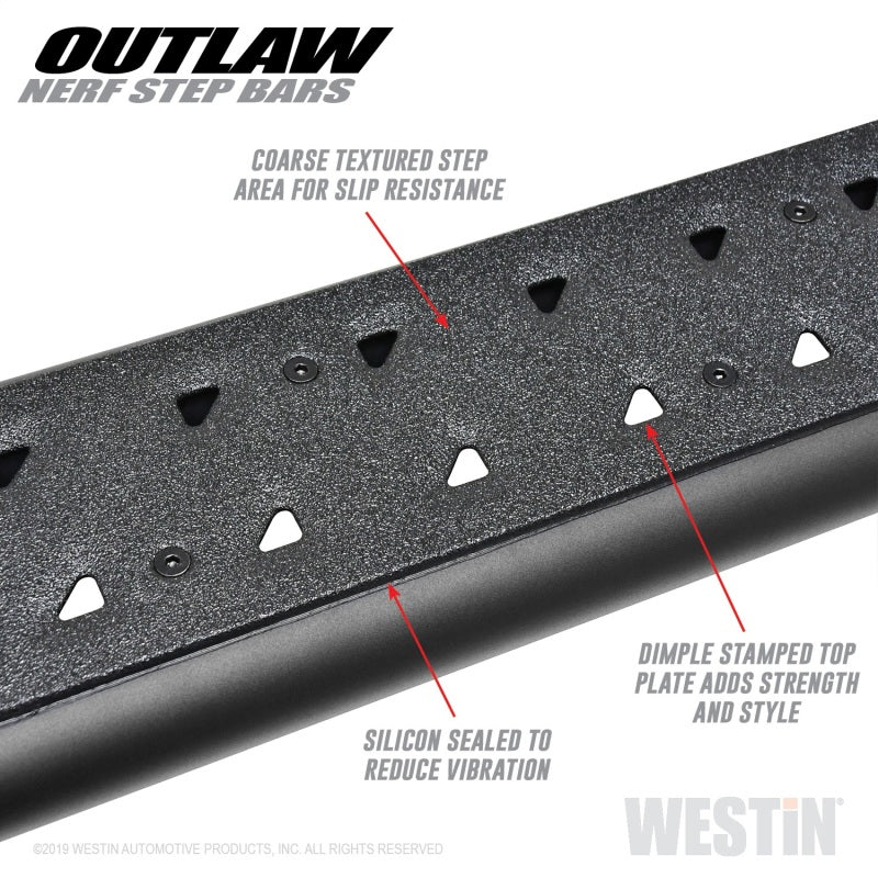 Westin 09-18 Dodge RAM 1500 Crew Cab Outlaw Nerf Step Bars - Image 4
