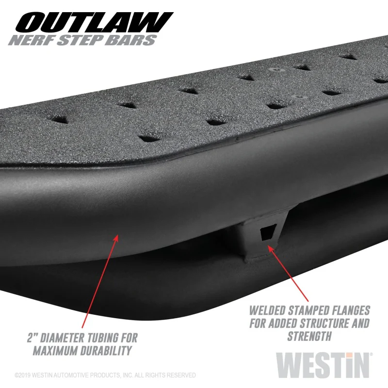 Westin 09-18 Dodge RAM 1500 Crew Cab Outlaw Nerf Step Bars - Image 6