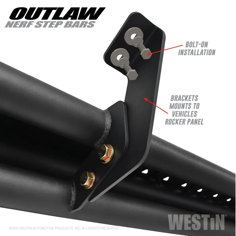 Westin 09-18 Dodge RAM 1500 Crew Cab Outlaw Nerf Step Bars - Image 8