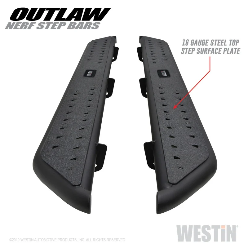 Westin 09-18 Dodge RAM 1500 Crew Cab Outlaw Nerf Step Bars - Image 9