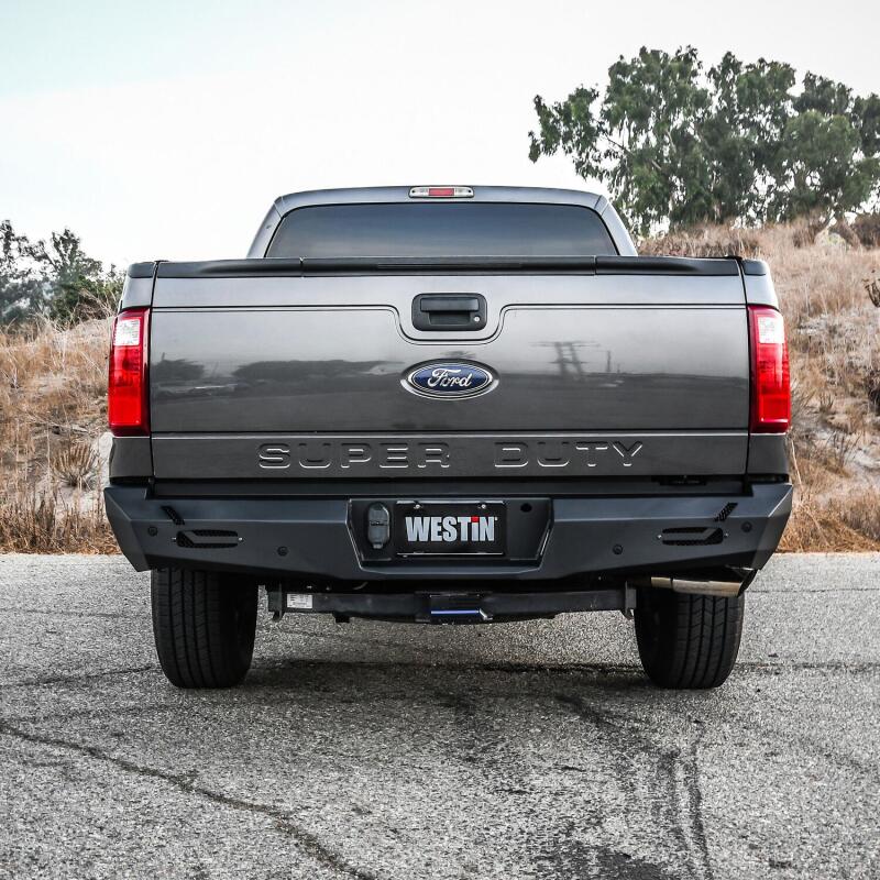 Westin 11-16 Ford F-250/350/450/550 Super Duty Pro-Series Rear Bumper - Textured Black - Image 4