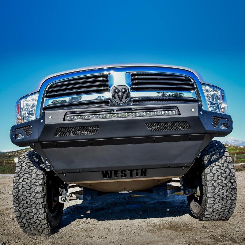 Westin 13-18 Dodge Ram 1500 / 2019 Ram 1500 Classic Pro-Mod Front Bumper - Textured Black - Image 4