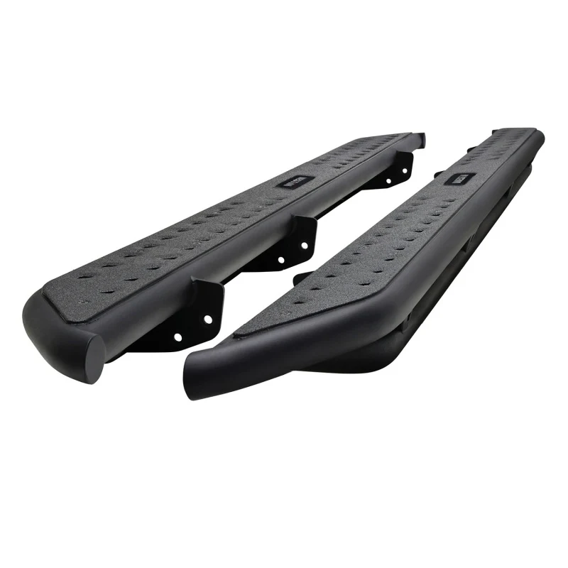 Westin 14-18 Chevrolet/GMC Silv/Seirra 1500 Double Cab Outlaw Nerf Step Bars - Textured Black - Image 2