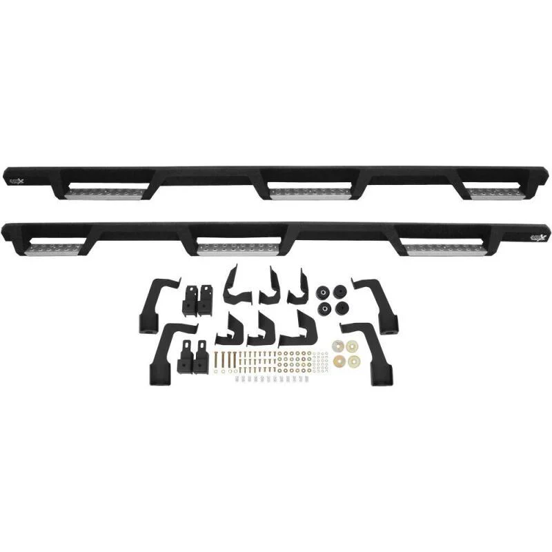 Westin 14-18 Chevrolet Silverado 1500 DC 6.5ft Bed HDX Stainless Drop W2W Nerf Step Bars - Tex. Blk - Image 4