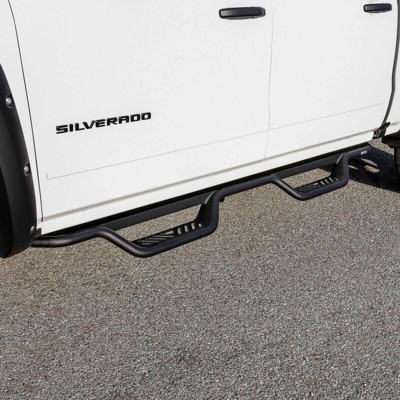 Westin 14-18 Chevrolet Silverado/GMC Sierra Crew Cab Outlaw Nerf Step Bars (Excl. Diesel) -Text. Blk - Image 3