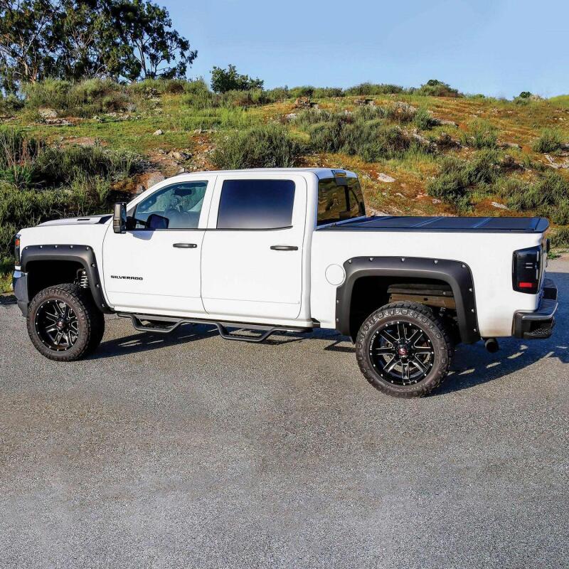 Westin 14-18 Chevrolet Silverado/GMC Sierra Crew Cab Outlaw Nerf Step Bars (Excl. Diesel) -Text. Blk - Image 5