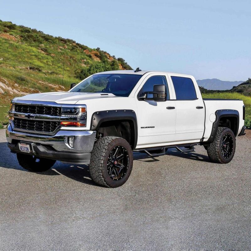 Westin 14-18 Chevrolet Silverado/GMC Sierra Crew Cab Outlaw Nerf Step Bars (Excl. Diesel) -Text. Blk - Image 7
