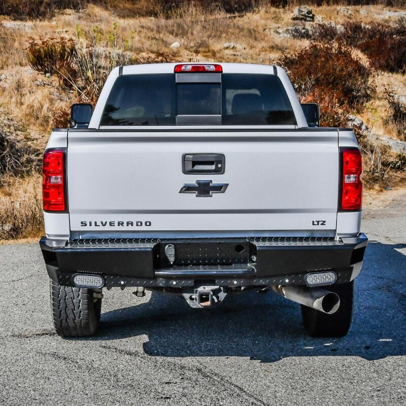 Westin 14-18 Chevrolet Silverado HDX Bandit Rear Bumper - Black - Image 5