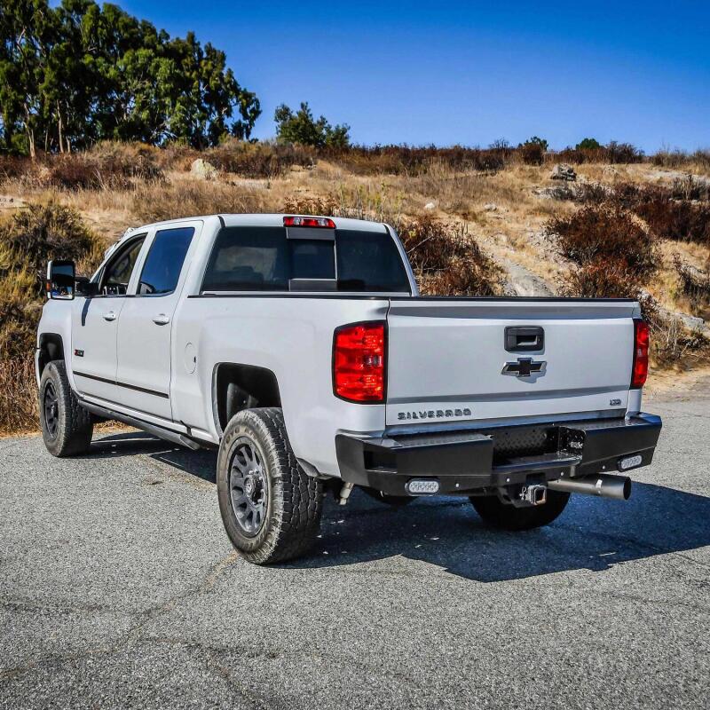Westin 14-18 Chevrolet Silverado HDX Bandit Rear Bumper - Black - Image 6