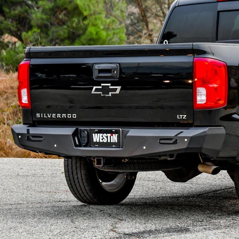 Westin 14-18 Chevy Silverado 1500 Pro-Series Rear Bumper - Textured Black - Image 5